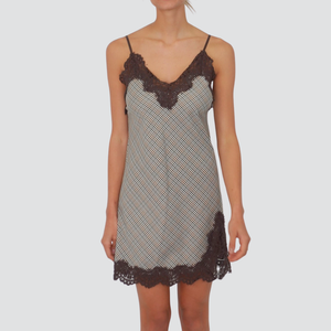 Haveone abito sottoveste con pizzo 32% viscosa Art AMA-P059