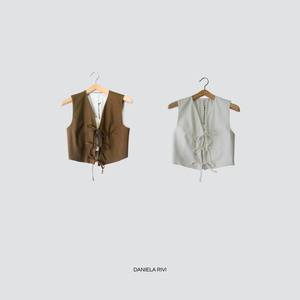 Tensione in gilet fiocchi 40% viscosa 33% lino 26% cotone Art 25D6890
