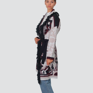 Vicolo cardigan alanui con cintura e frange Art 77192F