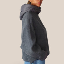 Carica l'immagine nel visualizzatore di Gallery, Haveone cappotto con cappuccio staccabile 50% lana Art KCT-R017
