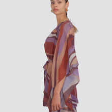 Carica l&#39;immagine nel visualizzatore di Gallery, Haveone abito corto manica ampia 75% lyocell Art AVS-N205

