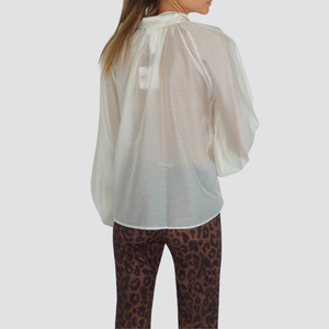Vicolo camicia con fiocco manica ampia 85% lyocell Art TF0488