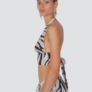 Vicolo top crop fantasia 100% cotone Art TD2921