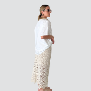 Haveone gonna crochet elastico vita foderata 90% cotone Art GFR-N223