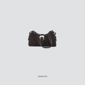 Susy Mix borsa camoscio con fibbia vera pelle Ar AITANASU