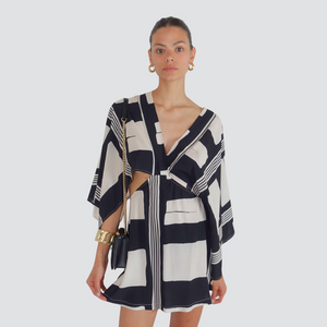 Haveone abito corto farfalla con accessorio 100% viscosa Art AMA-N250