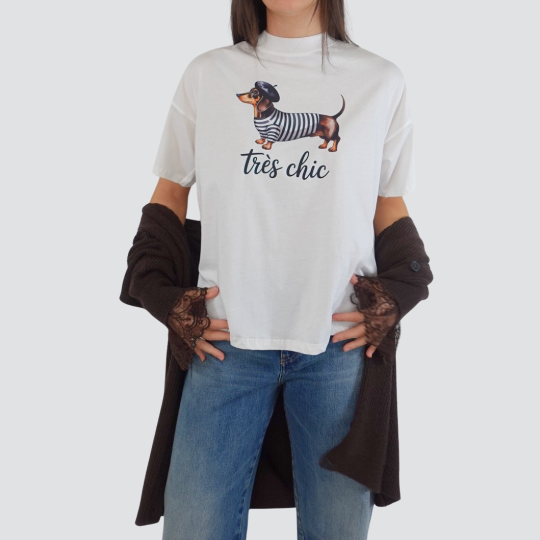 Vicolo t-shirt over con stampa 100% cotone Art RF0412