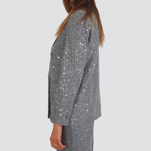 Vicolo giacca spigata doppio petto con perline e paillettes Art TF0105
