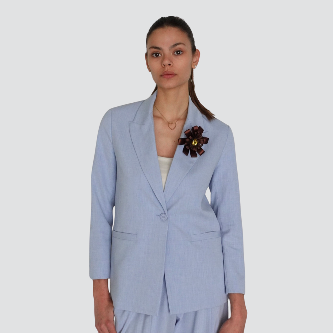 Haveonen blazer foderato con spilla  52% poliestere 45% viscosa Art JGE-N012