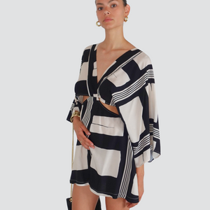 Haveone abito corto farfalla con accessorio 100% viscosa Art AMA-N250