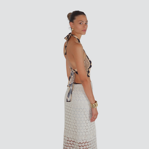 Haveone top fazzoletto con accessorio 100% viscosa Art RMA-N157