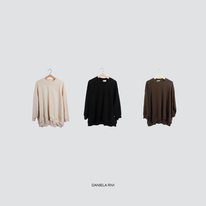 Vicolo felpa over garzata 65% cotone Art TF0582