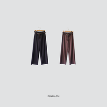 Carica l'immagine nel visualizzatore di Gallery, Haveone pantalone palazzo con cintura elastico retro 33% viscosa Art PVE-P273
