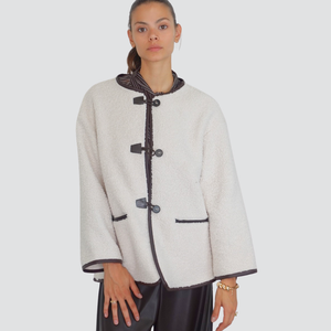 Vicolo giacca teddy con bordi ecopelle Art TF1231