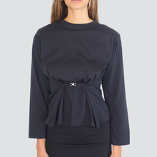 Carica l&#39;immagine nel visualizzatore di Gallery, Vicolo maglia over con spalline con cinturina 100% cotone Art UF0168

