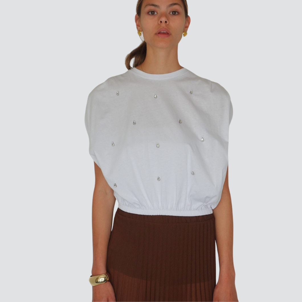 Haveone t-shirt over con applicazione elastico fondo 100% cotone Art MGM-N140
