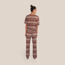 Carica l'immagine nel visualizzatore di Gallery, Vicolo pantalone palazzo elastico vita 50% cotone Art TAB2456
