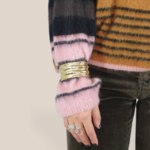 Carica l'immagine nel visualizzatore di Gallery, Philia Loft maglia over rigata 30% lana mohair Art R03Y0242
