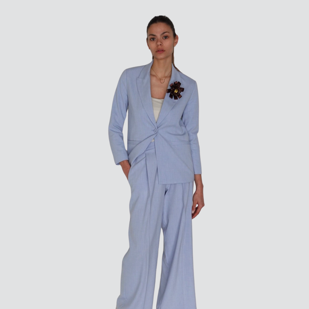 Haveone pantalone palazzo 52% poliestere 45% viscosa Art PGE-N037