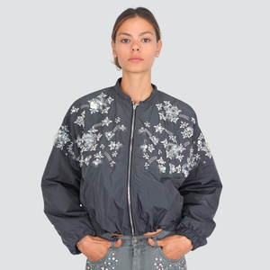 Haveone bomber over con cristalli ricamati Art KMA-P040