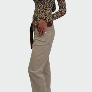 Haveone pantalone Mandy velluto con cintura 98% cotone Art PLS-M250