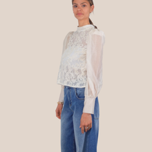 Carica l'immagine nel visualizzatore di Gallery, Vicolo blusa pizzo 53% viscosa manica 85% tencell Art TAB1641
