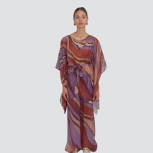 Carica l&#39;immagine nel visualizzatore di Gallery, Haveone pantalone gamba ampia elastico vita 75% Art PVS-N464
