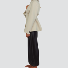 Carica l&#39;immagine nel visualizzatore di Gallery, Vicolo pantalone eco-pelle moro elastico vita coulisse fondo Art TF1043
