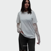 Carica l&#39;immagine nel visualizzatore di Gallery, Haveone t-shirt con manicotti in pizzo 94% cotone Art TMA-M024
