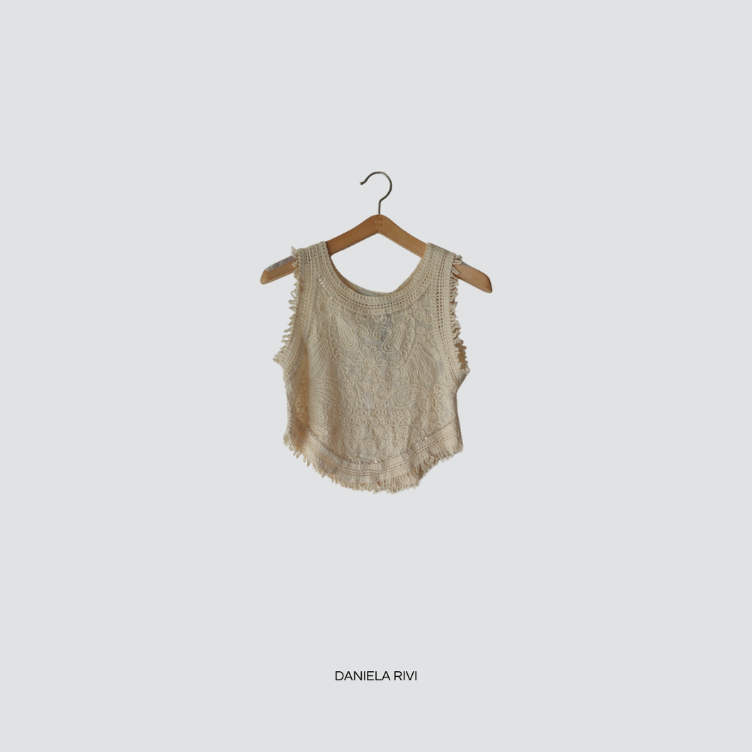 Haveone  top macramè 100% cotone Art RJJ-N077