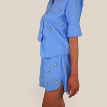 Carica l'immagine nel visualizzatore di Gallery, Tensione in shorts elastico vita con applicazione strass Art 26s5502
