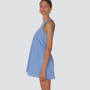 Vicolo mini abito trapezio scollo V 100% cotone Art TD3084