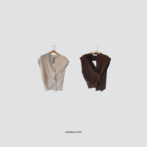 Haveone gilet pannocchia spalline imbottite 75% acrilico 10% lana 10% viscosa 5% alpaca Art LFP-P003