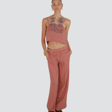 Carica l&#39;immagine nel visualizzatore di Gallery, Vicolo completo lino top pantalone elastico vita 55% lino 45% viscosa Art TD3091
