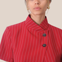 Carica l'immagine nel visualizzatore di Gallery, Haveone blazer gessato mezza manica 92% viscosa Art JMN-Q115
