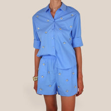 Carica l'immagine nel visualizzatore di Gallery, Tensione in shorts elastico vita con applicazione strass Art 26s5502
