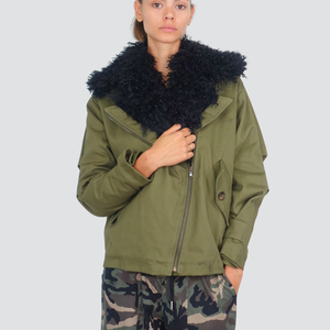 Haveone parka corto con mongolia 100% cotone Art KMA-P086