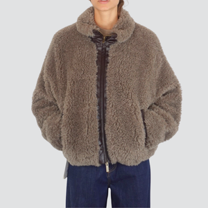 Vicolo eco-pelliccia bomber foderato con zip Art TF0072