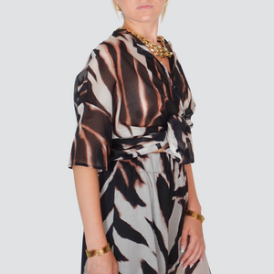 Vicolo camicia fantasia manica cort 100% cotone Art TD3239