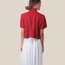 Carica l'immagine nel visualizzatore di Gallery, Haveone blazer gessato mezza manica 92% viscosa Art JMN-Q115
