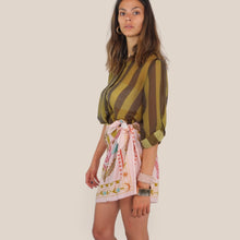 Carica l'immagine nel visualizzatore di Gallery, Haveone camicia over rigata olio moro 85% lyocell Art CVS-Q422
