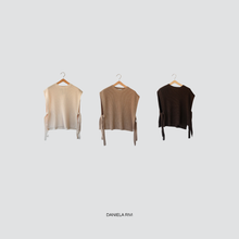 Carica l&#39;immagine nel visualizzatore di Gallery, Haveone maglia gilet fiocchi laterali Art LFP-P016
