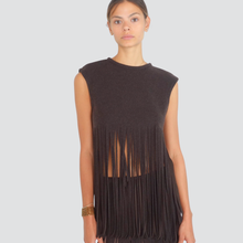 Carica l&#39;immagine nel visualizzatore di Gallery, Tensione in maglia lana con frange Art W25M136
