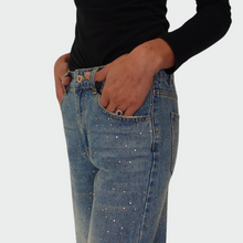 Carica l&#39;immagine nel visualizzatore di Gallery, Tensione in jeans con strass 95% cotone Art AI24TENS05
