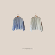 Carica l'immagine nel visualizzatore di Gallery, Tensione in camicia over mussola con ricamo 100% cotone Art PE260397
