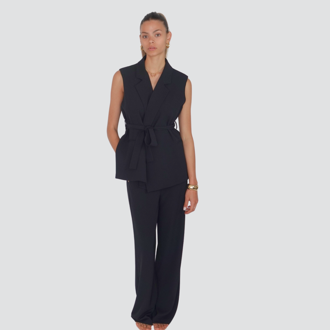 Vicolo pantalone palazzo materiale fluido Art TD2172