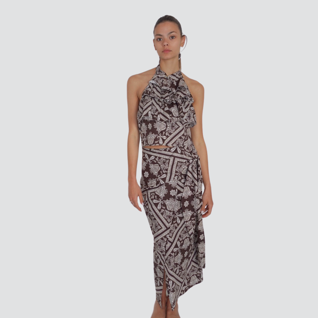 Vicolo gonna portafoglio con stampa 100% cotone Art TD2109