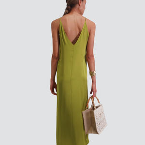 Haveone abito scollo V schiena 100% viscosa Art AWG-N034