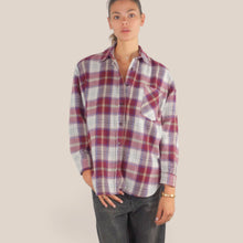 Carica l'immagine nel visualizzatore di Gallery, Vicolo camicia over flanella burro bordeaux 70% cotone Art TAC1771
