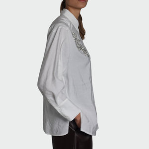 Haveone camicia con applicazione spacchetti laterali 84% modal Art CVI-M060